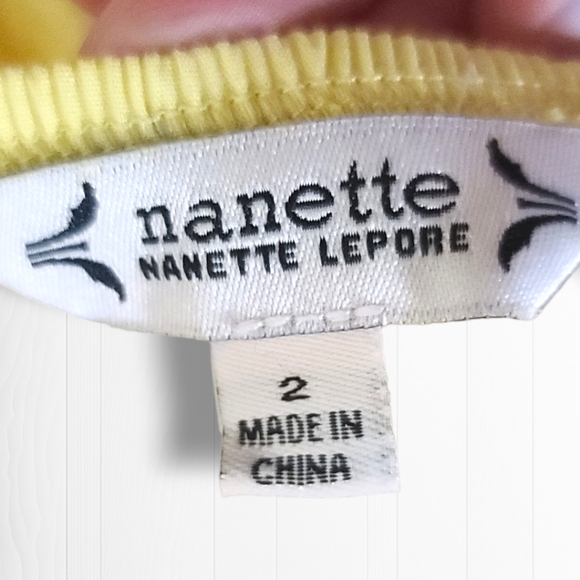 Nanette Women's Yellow Ruched Stretch Pleated Midi A-Line Dress Size 2 - Picture 9 of 10